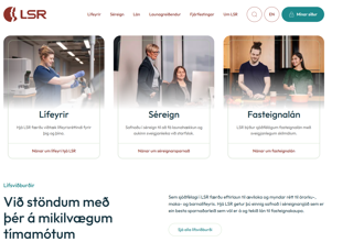 Skjámynd af forsíðu LSR.is