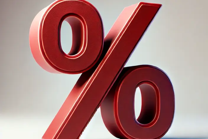 Mynd af prósentumerki